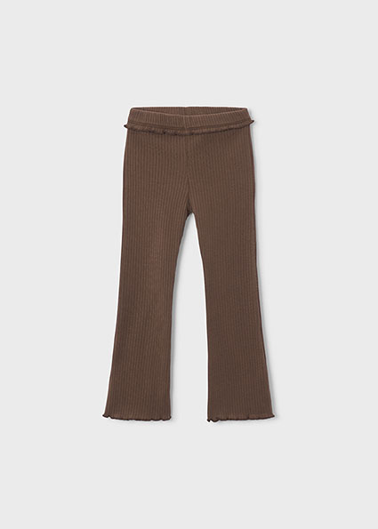 Mayoral Rib knit flare leggings Coffee Lg