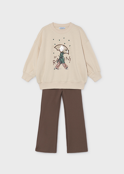 Mayoral Leggings set Coffee Lg