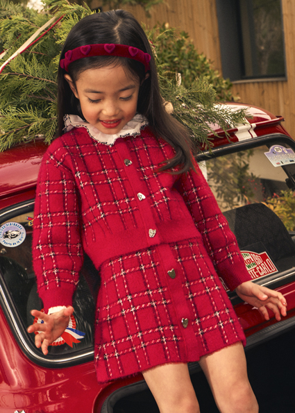 Mayoral Tricot skirt set Red Lg