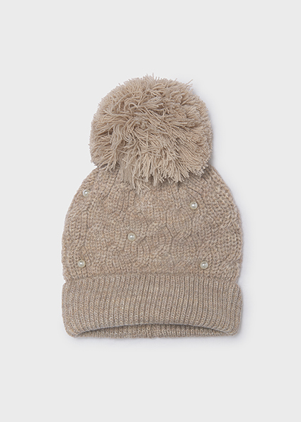 Mayoral Pearl knit hat seed Lg