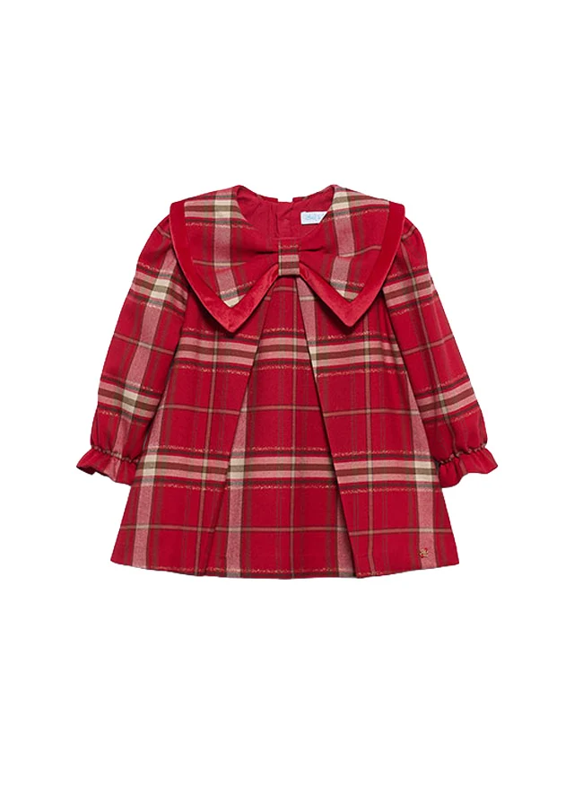 Abel & Lula Plaid dress Red