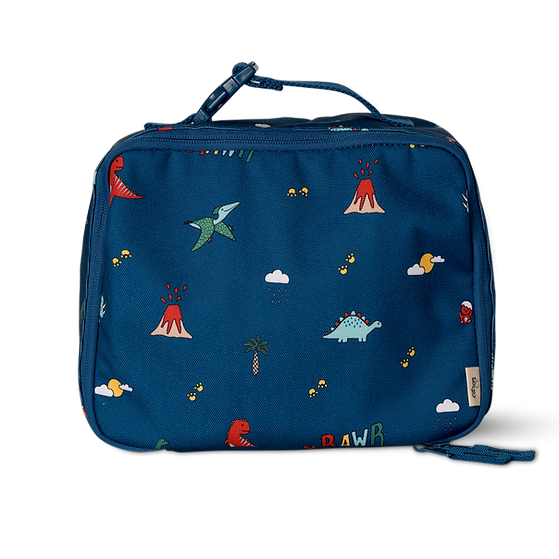Citron Insulated Square Lunch bag - Blue Dino