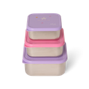 CITRON Stainless Steel Nesting Stackable Lunchbox - Mermaid