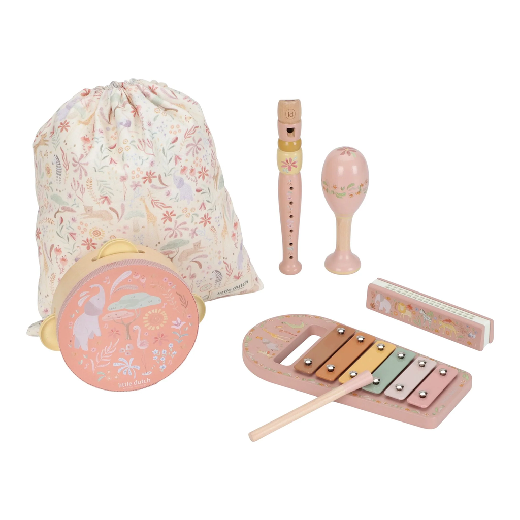 Little Dutch Music set Safari Friends FSC (pink)
