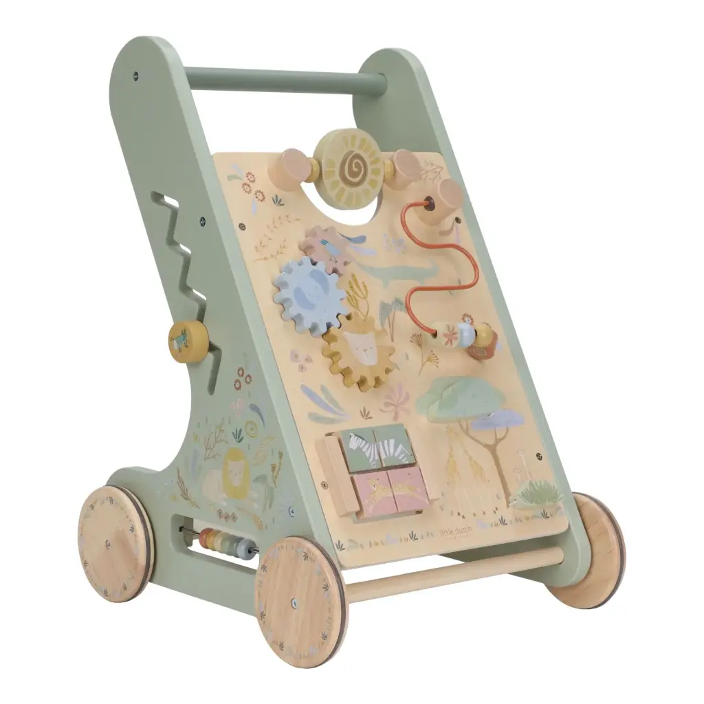 LITTLE DUTCH. Wooden baby activity walker Safari Friends FSC