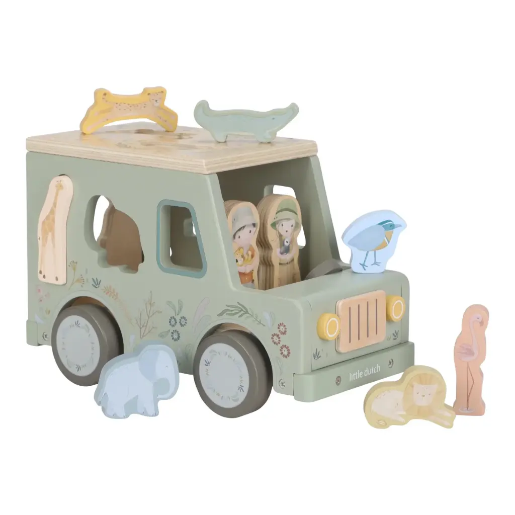 LITTLE DUTCH. Shape sorter safari car Safari Friends FSC