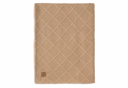 Jollein Blanket Cot 100x150cm Check Knit Oatmeal/Teddy Fleece