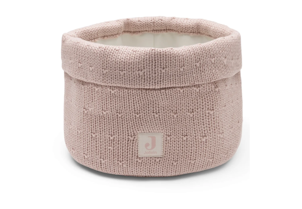 Jollein Changing Table Basket Sprinkle Knit Silk Rose