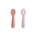 Mushie First Feeding Baby Spoons Rose/Soft Lilac