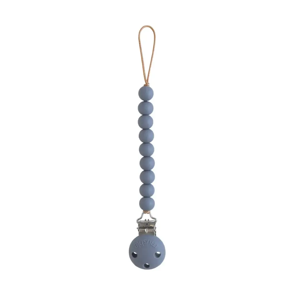 Mushie Silicone Pacifier Clip Hera Tradewinds