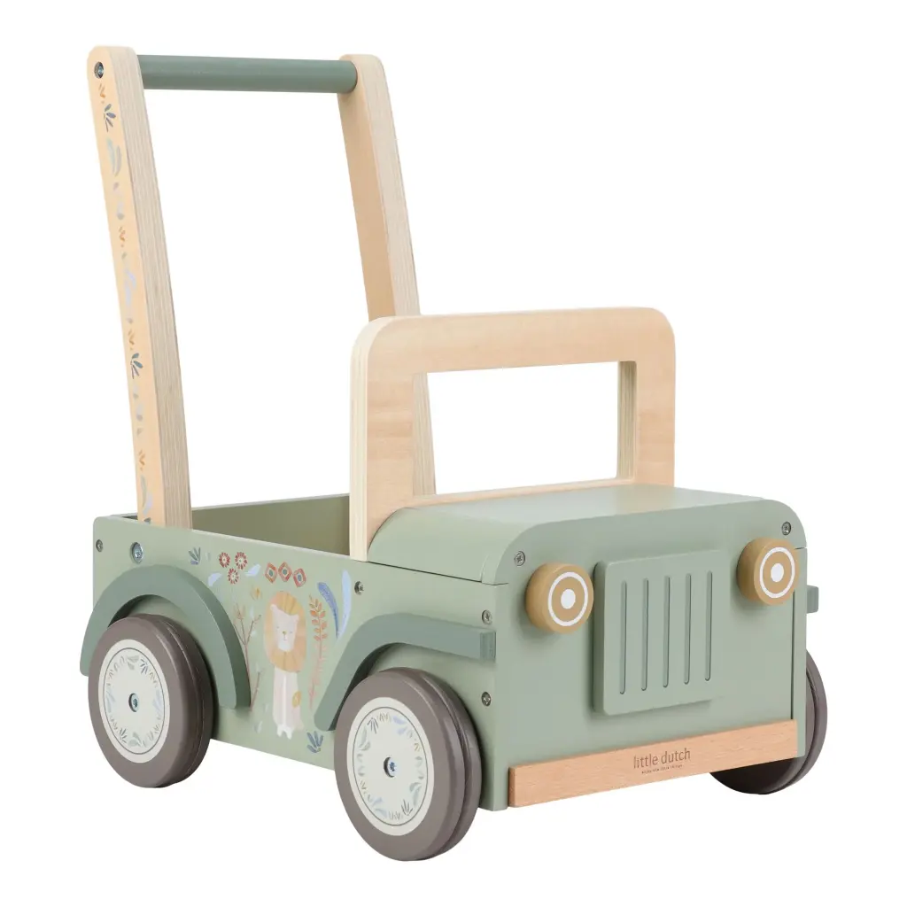 Little Dutch Wooden safari push car Safari Friends FSC