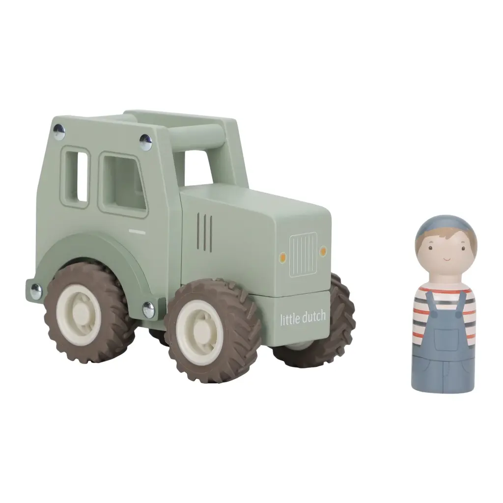Little Dutch Wooden Tractor with Pegdoll FSC