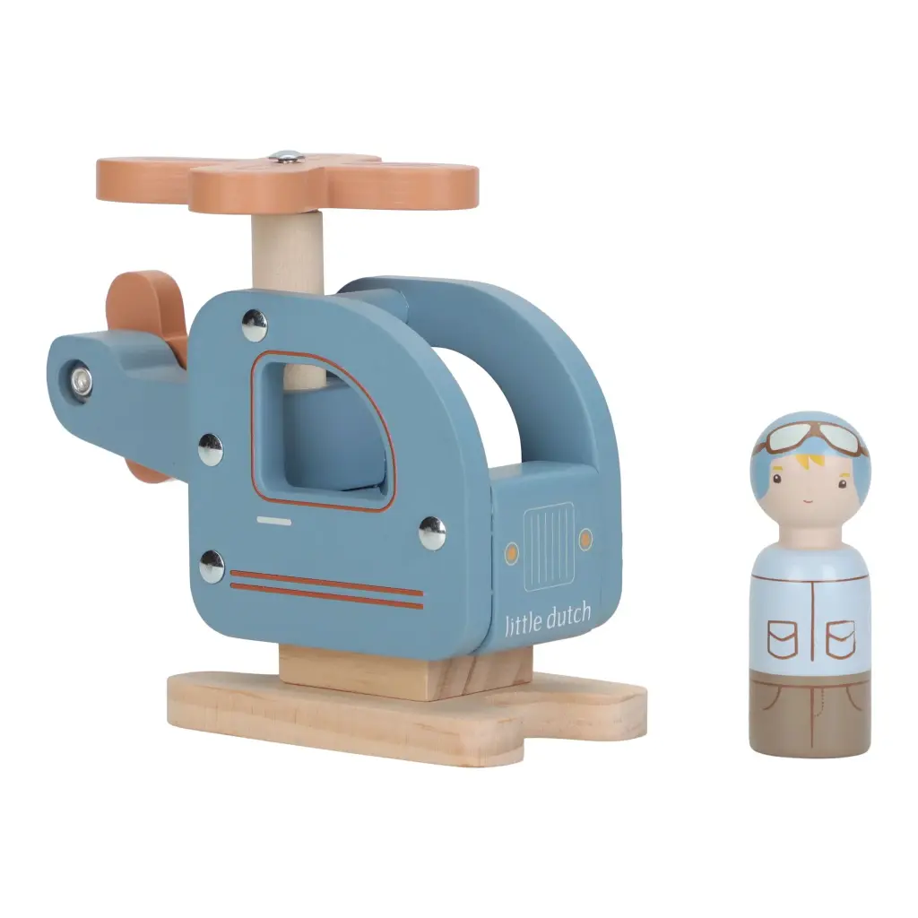 Little Dutch Wooden Helicopter with Pegdoll FSC