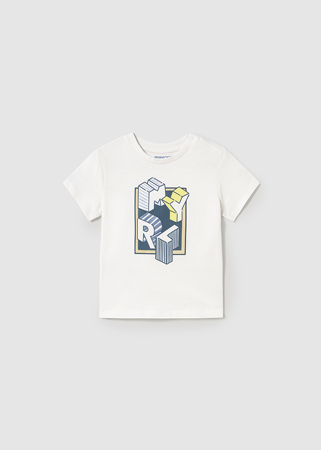 Mayoral Basic short sleeve t-shirt with Mayoral logo- White
