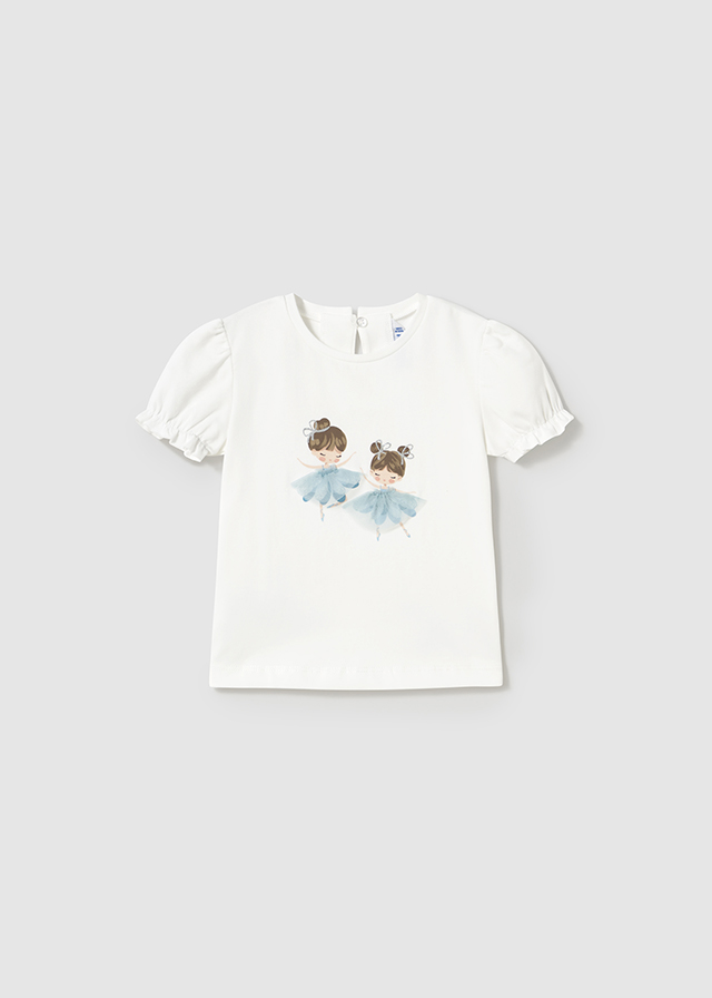 Mayoral Short sleeve t-shirt ballerina - Natur-skyb