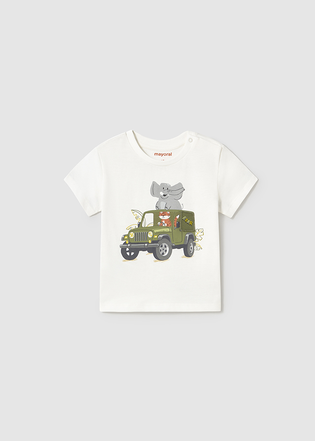 Mayoral Vehicle t-short short sleeve - Cream