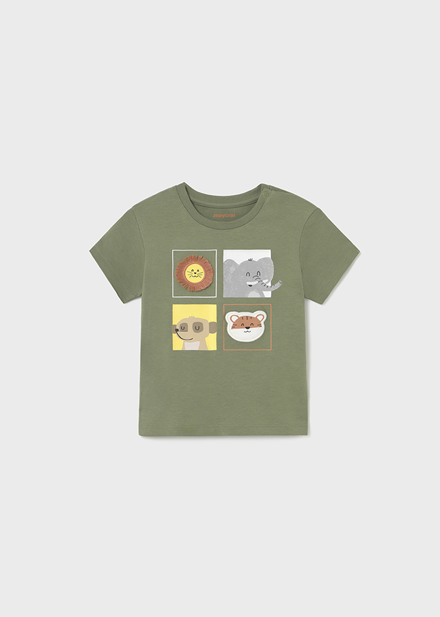 Mayoral Short sleeve t-shirt jungle animals - Sage
