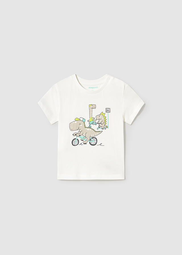 Mayoral Short sleeve t-shirt dinos - Cream