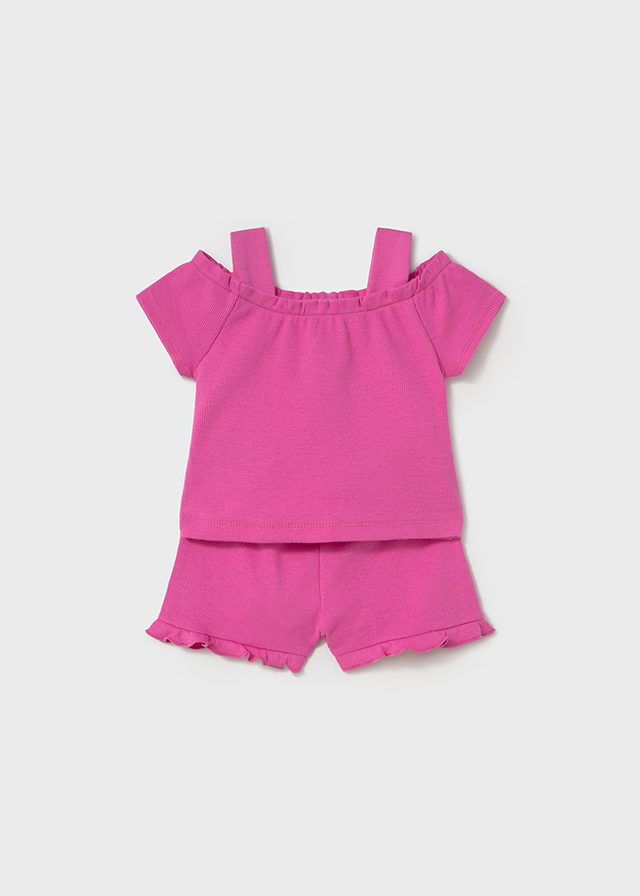 Mayoral Shorts set - Fuchsia