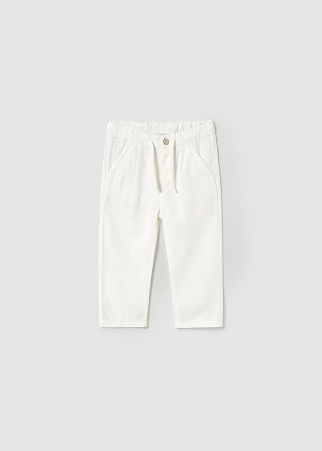 Mayoral Linen pants - White