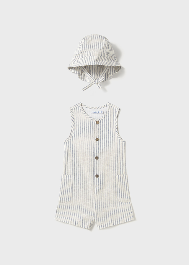 Mayoral Dungaree w/ bucket - Natural