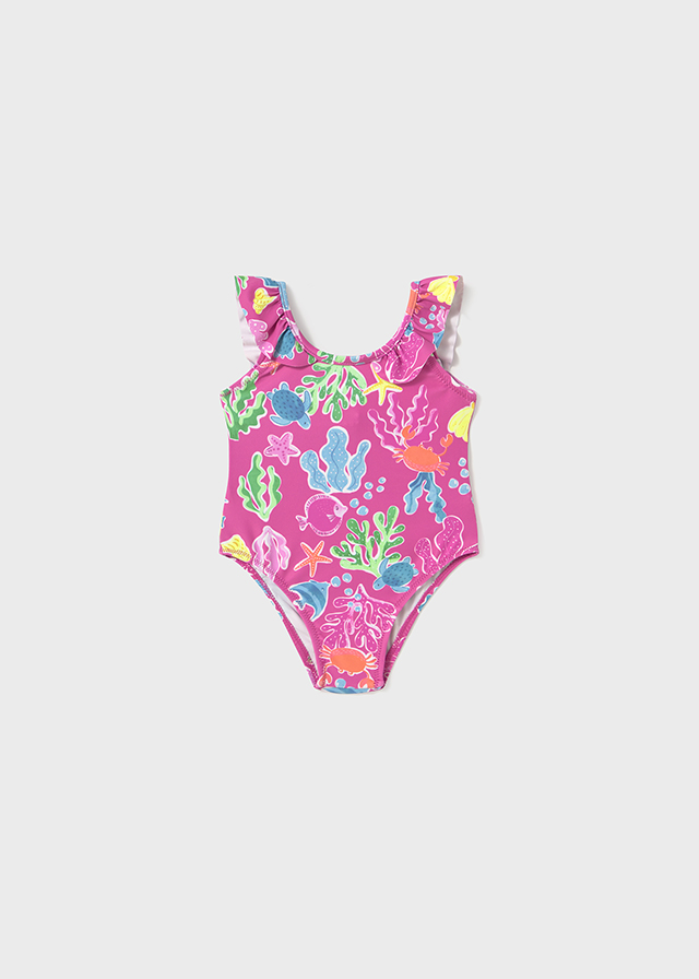 Mayoral Printed swimsuit - Fuchsia