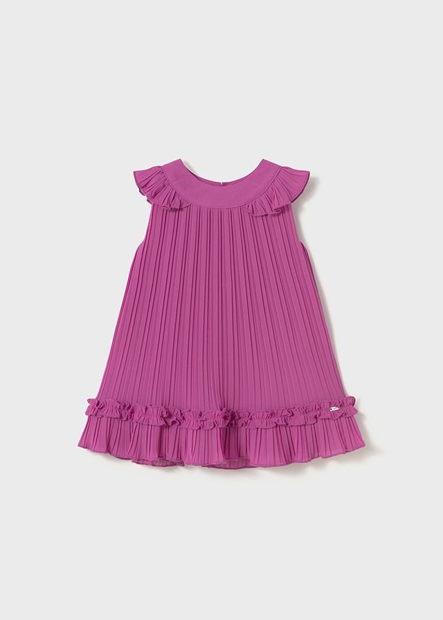 Mayoral Pleated chiffon dress - Orchid
