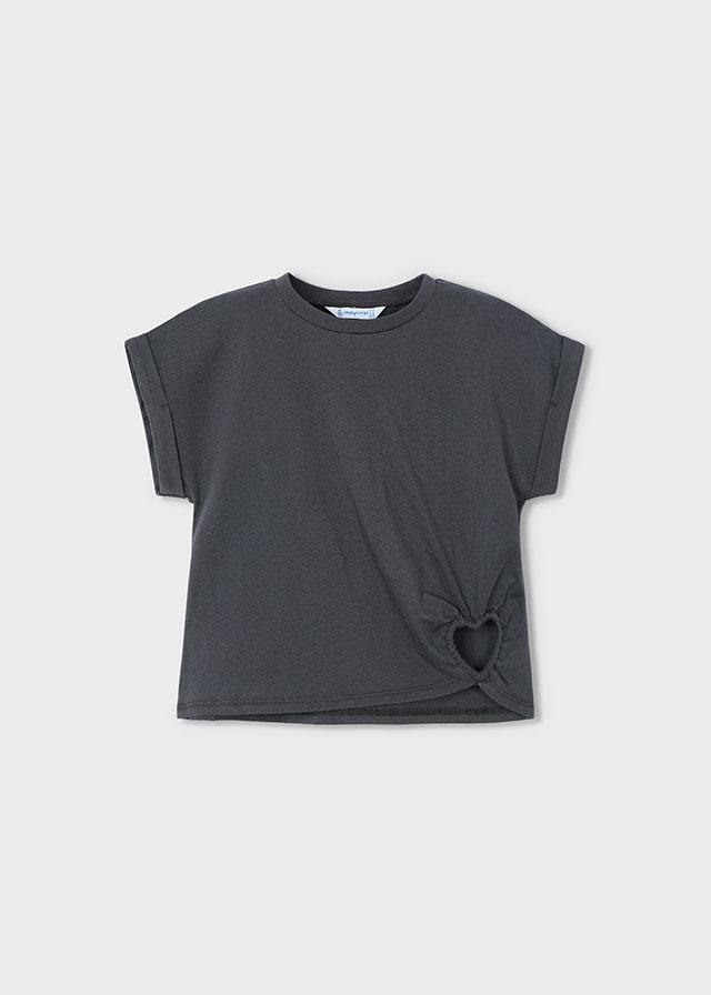 Mayoral Short sleeve "heart" shirt - Charcoal
