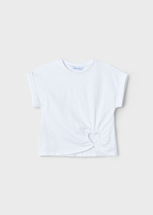Mayoral Short sleeve "heart" shirt - White