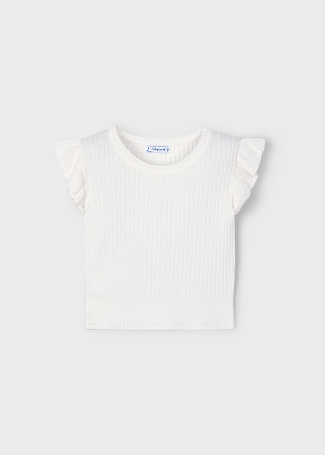 Mayoral Ribbed top - Natural