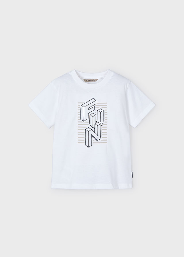 Mayoral Short sleeve t-shirt with text - White