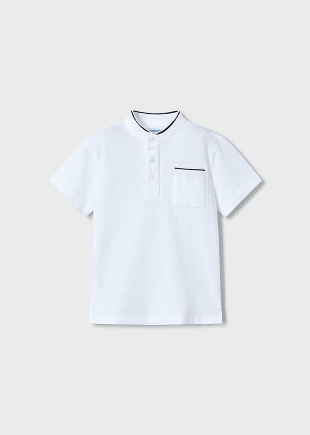 Mayoral Polo short sleeve mao neck - White