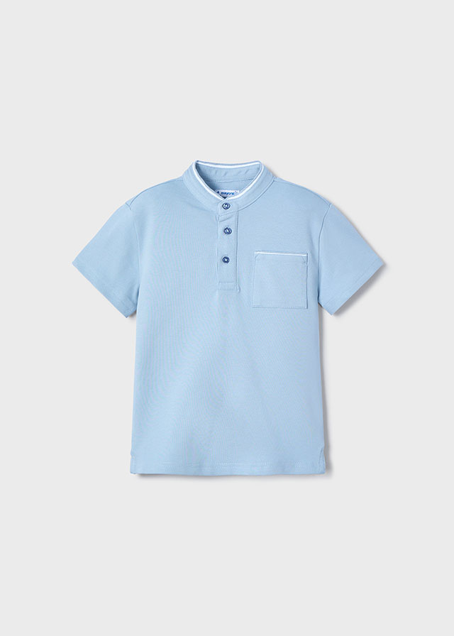 Mayoral Polo short sleeve mao neck - Pearl