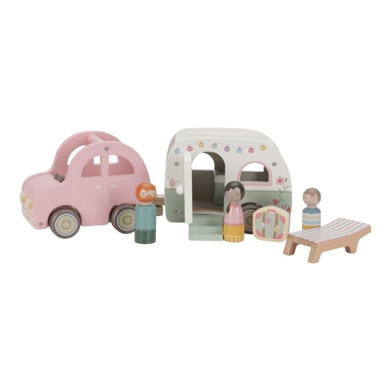 Little Dutch Toy Car with Caravan 