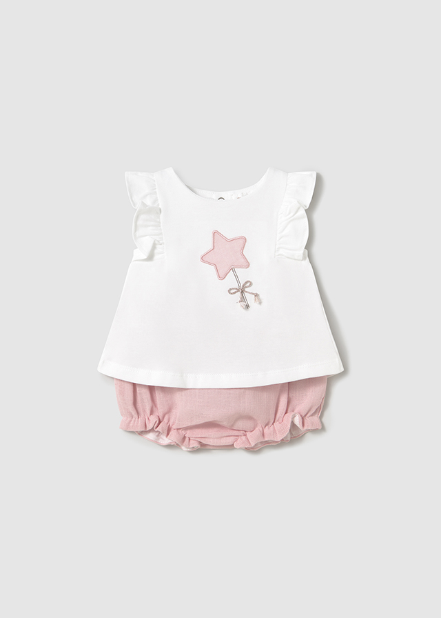 Mayoral Shorts set - Baby rose with star 
