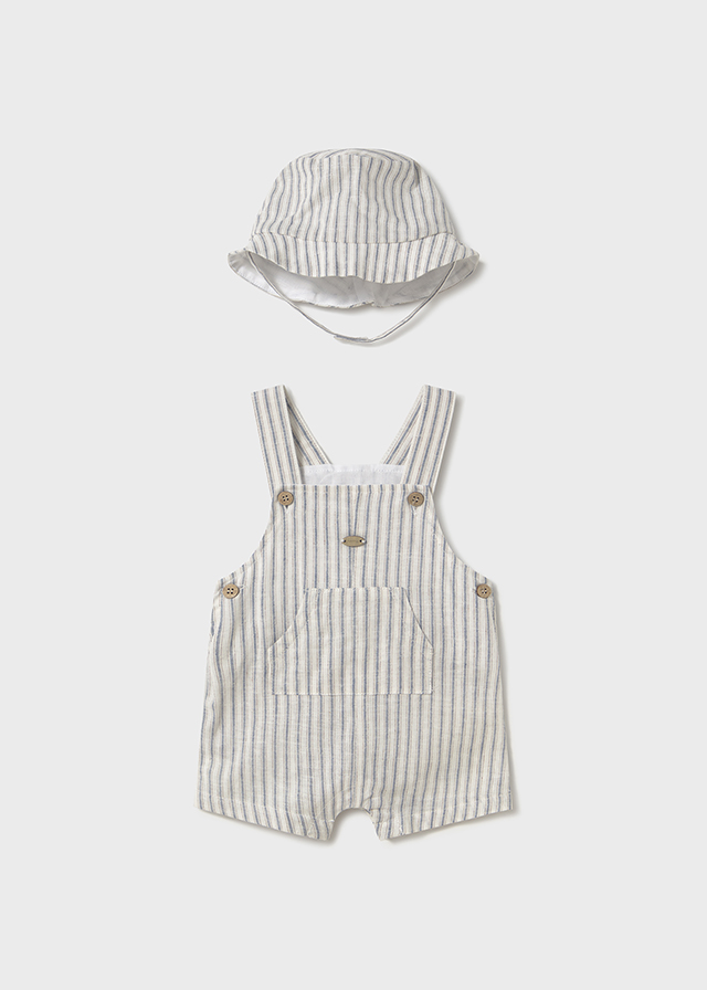 Mayoral Overalls with hat - Natural