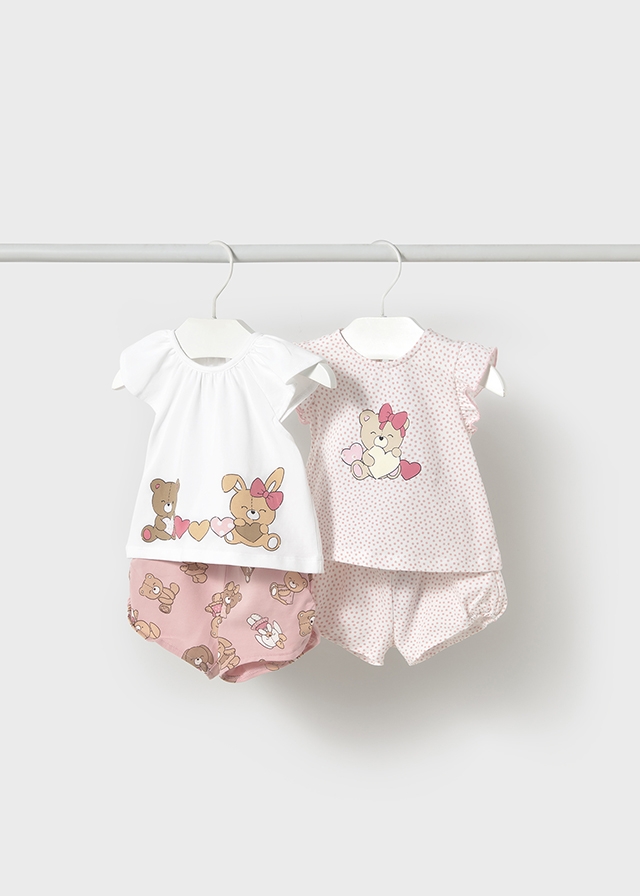 Mayoral Knit set (4 garments) - Baby rose