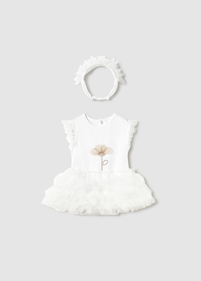 Mayoral Tutu body with headband - White