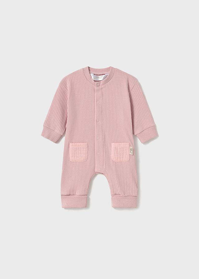Mayoral Long onesie without footie - Baby rose
