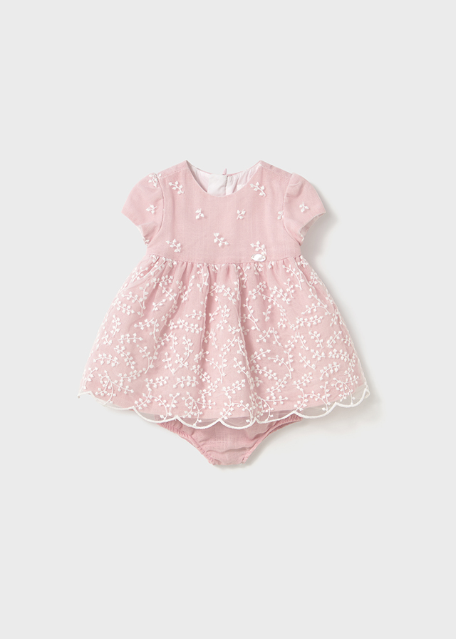 Mayoral Dress with lace - Baby rose