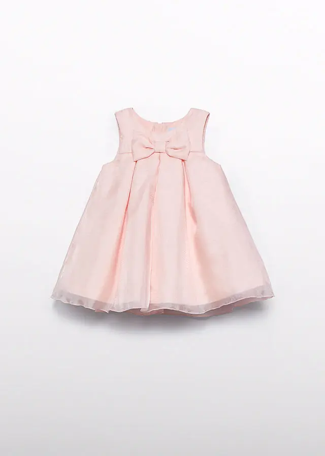 Abel & Lula Organza bow dress - Peony