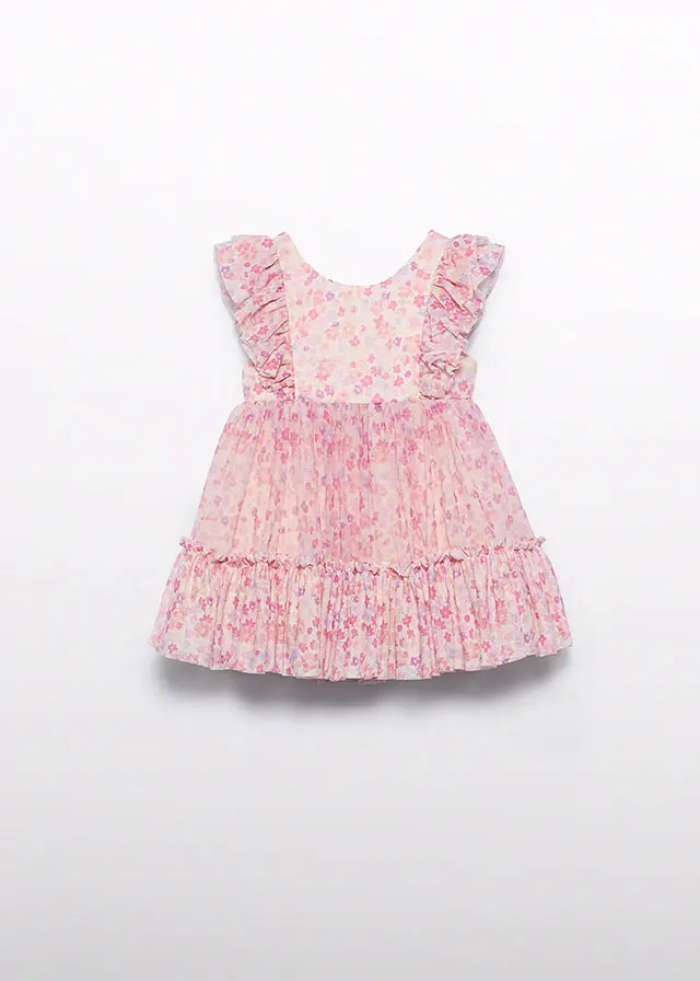 Abel & Lula Tulle printed dress - Grapefruit