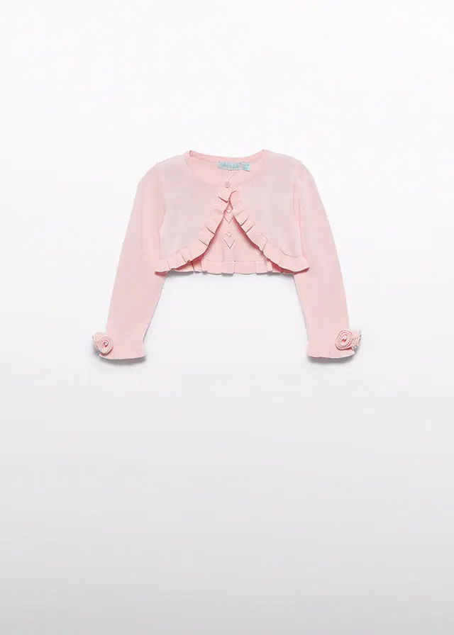 Abel & Lula Openwork knit cardigan - Peony