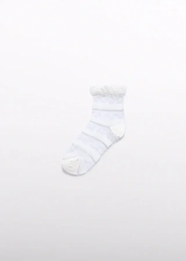 Abel & Lula Jacquard sock - Cream