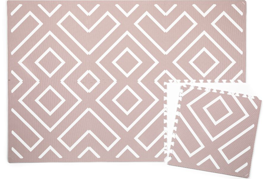 Eeveve Modern Blocks Old Pink Foam Puzzle Playmat 
