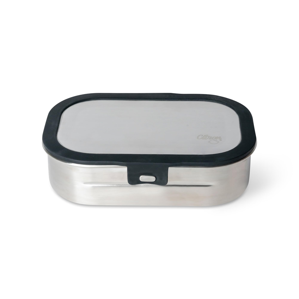 Citron Stainless Steel Lunchbox - Microwave & Dishwasher safe - Black