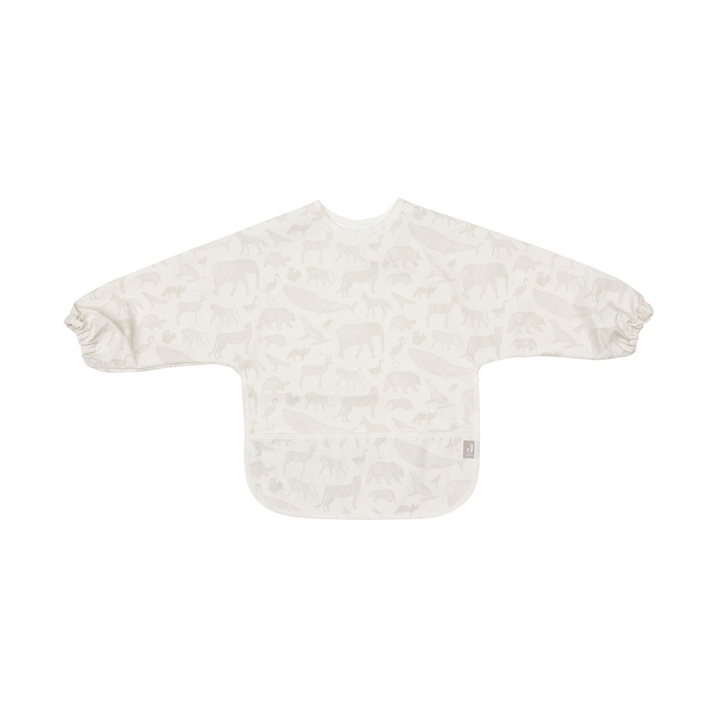 Jollein Waterproof bib with sleeves Animals Nougat