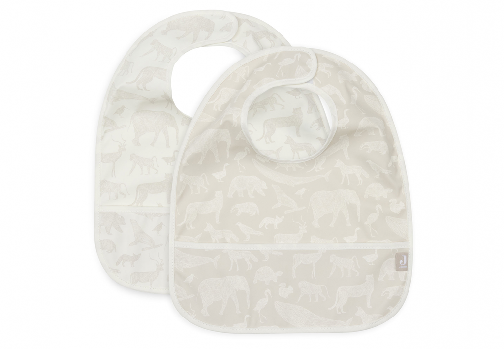 Jollein Waterproof bibs Animals Nougat (2)