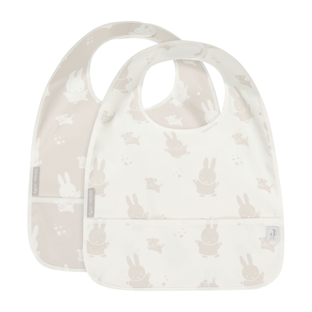 Jollein Miffy Waterproof bibs Nougat (2)