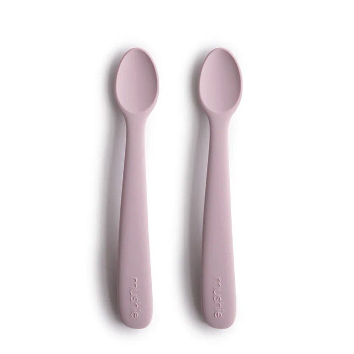 Mushie Silicone Feeding Spoons Spoon Soft Lilac 2 Pc